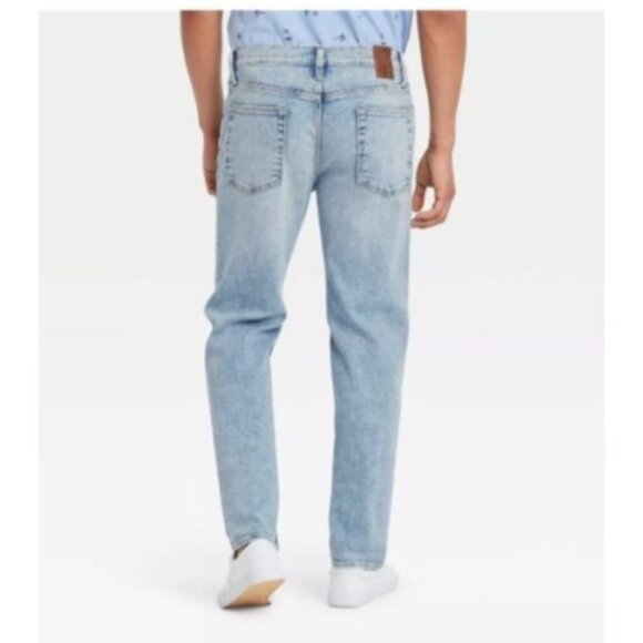 Goodfellow & Co Mens Slim Straight Fit Light Wash Denim Jeans W34 x L30 - Picture 2 of 10